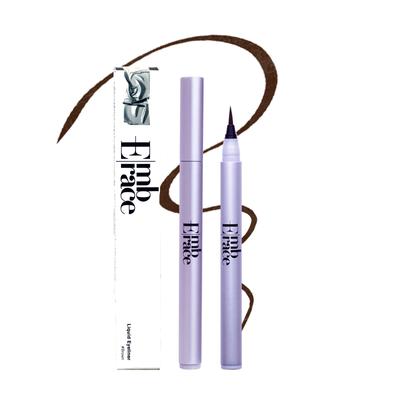 Embrace Liquid Eyeliner, Ultra-Fine Tip, Soap-Removable, Long-Lasting (Gift Wrapping Not Included, 02 Brown)