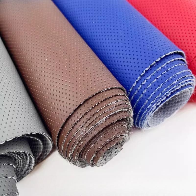 Width160cm Frosted Artificial Leather Fabric By Meter for Car Decoration Sofacovers Sewing Plain Dots Pattern Waterproof Textile