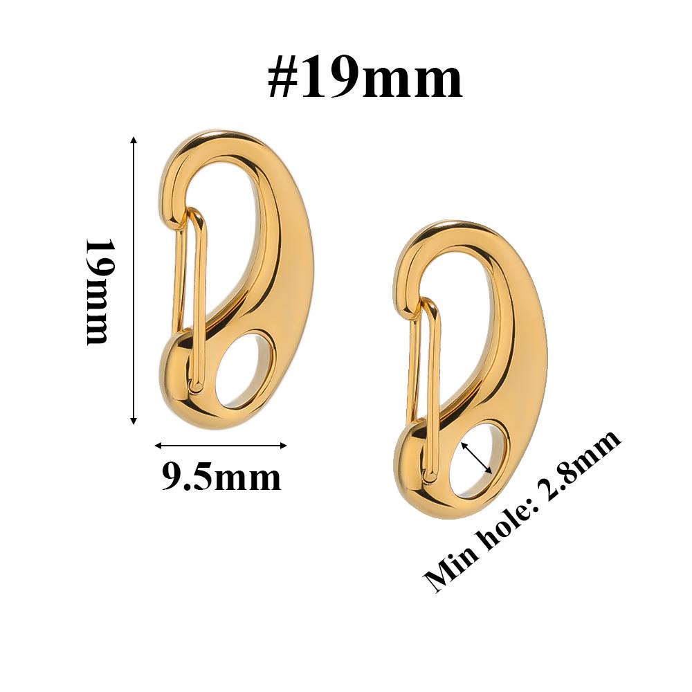5Pcs Stainless Steel D Lobster Clasps Necklace Hooks Chains Connectors Bracelet Making DIY Jewelry Supplies Accessories