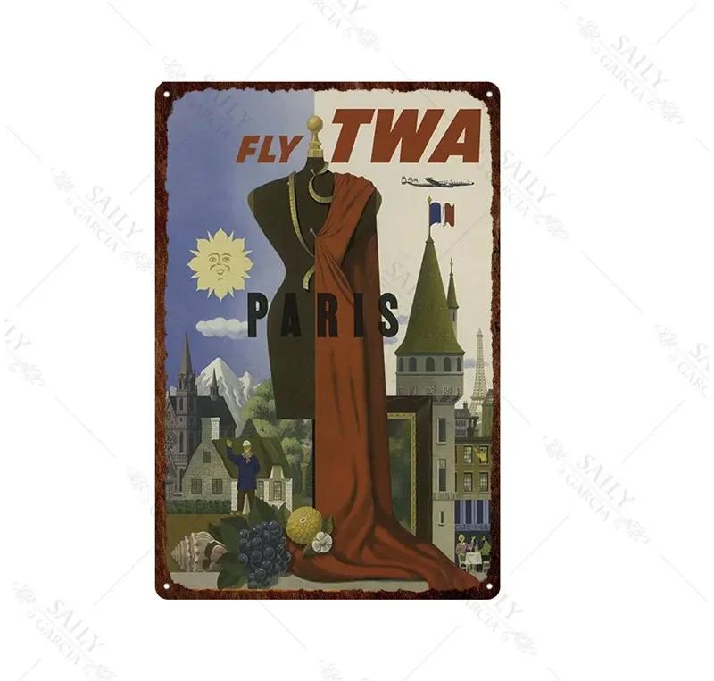 Africa City Sign Vintage Metal Sign Christmas Gift Metal Plates for Wall Art Retro Home Kids Room Decor Metal Poster 30X20Cm