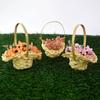 Party Supplies Braid Flower Baskets with Handle Weaving Basket Handheld Baskets  Flower Shop