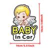 Cupid Baby In Car Sticker Cartoon Angel Design Waterproof PVC Decal Vehicle Safety Warning Sign for Car Window