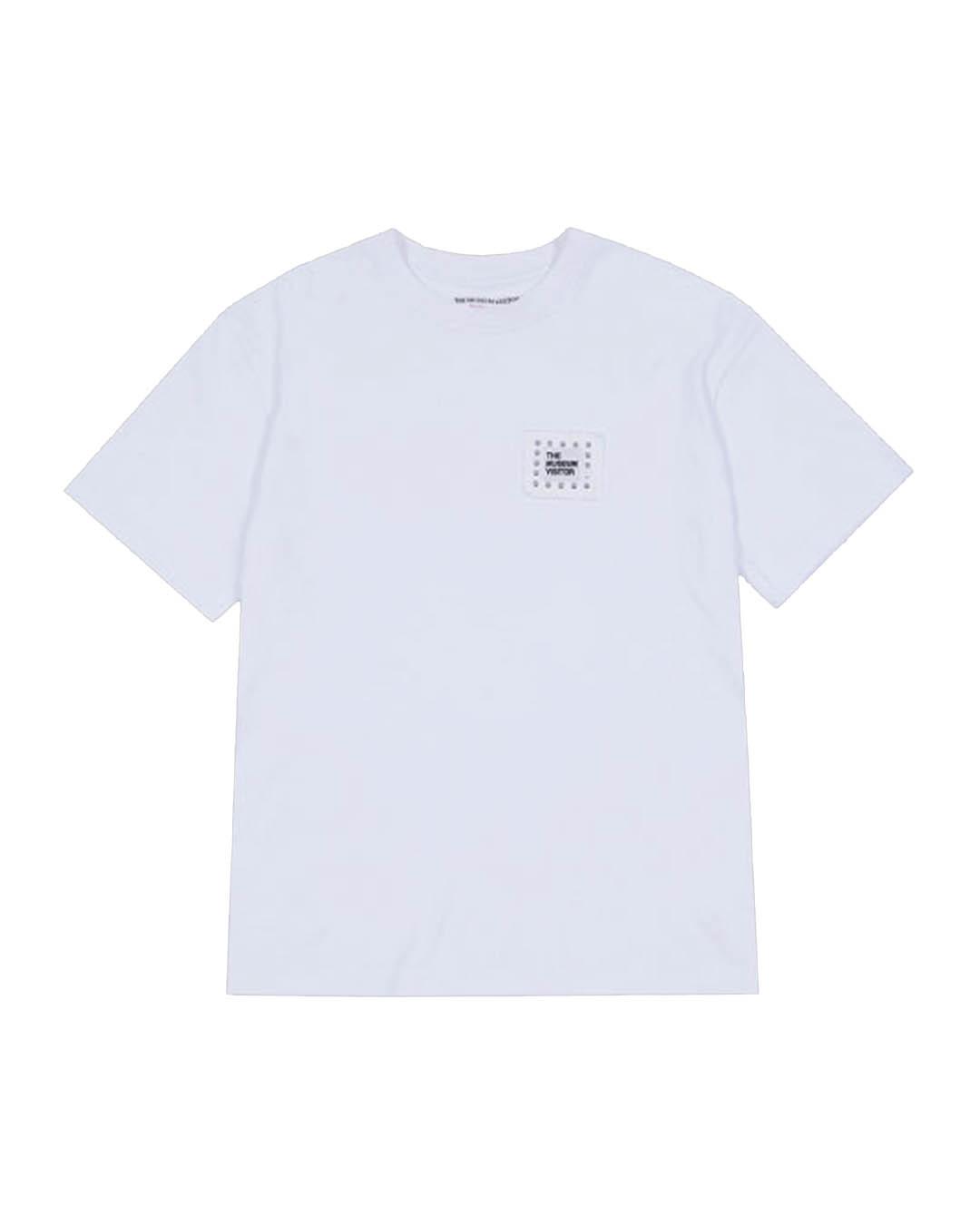 The Museum Visitor Cubic Logo Stitched T-Shirts (White) L