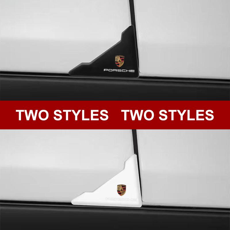 2Pcs Car Door Corner Cover Bumper Crash Anti-Scratch Protection Sticker For Porsche Boxster Cayenne Panamera Macan Cayman 911 918 996 917 991