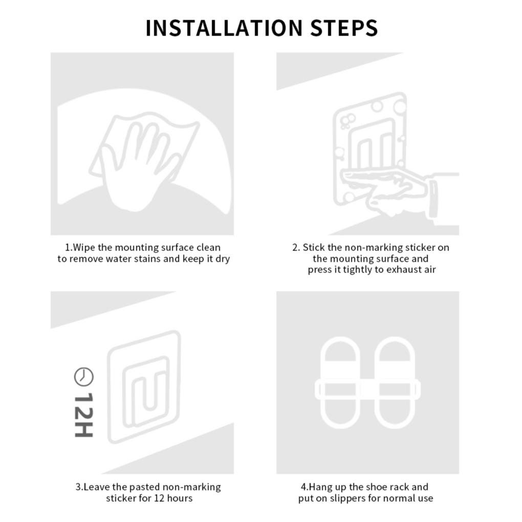 Slippers Drain Rack Wall Mounted Bathroom Shoes Shelf Hanging Towel