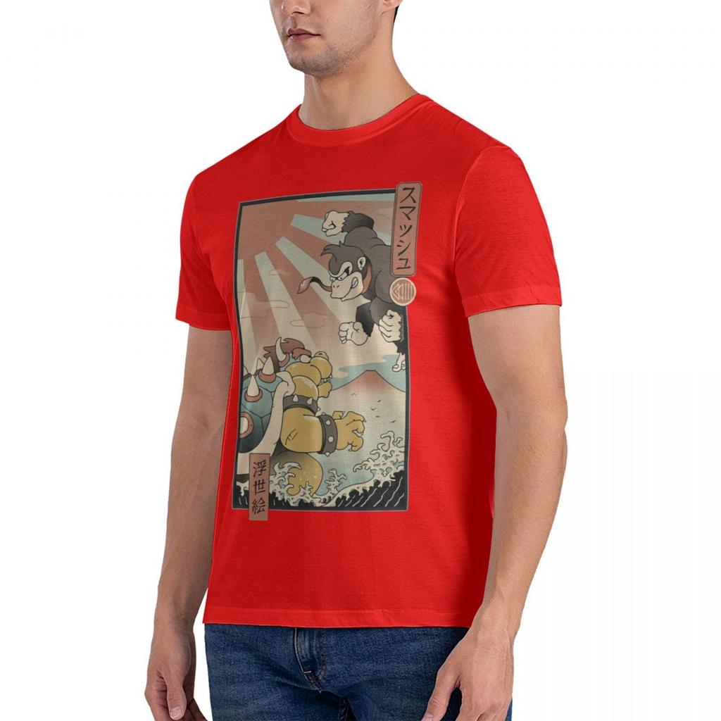 Super Smashes Bros Kaijus Smash Bedrucktes T-Shirt Lustiges Herren Kurzarm Locker Übergroßes T-Shirt