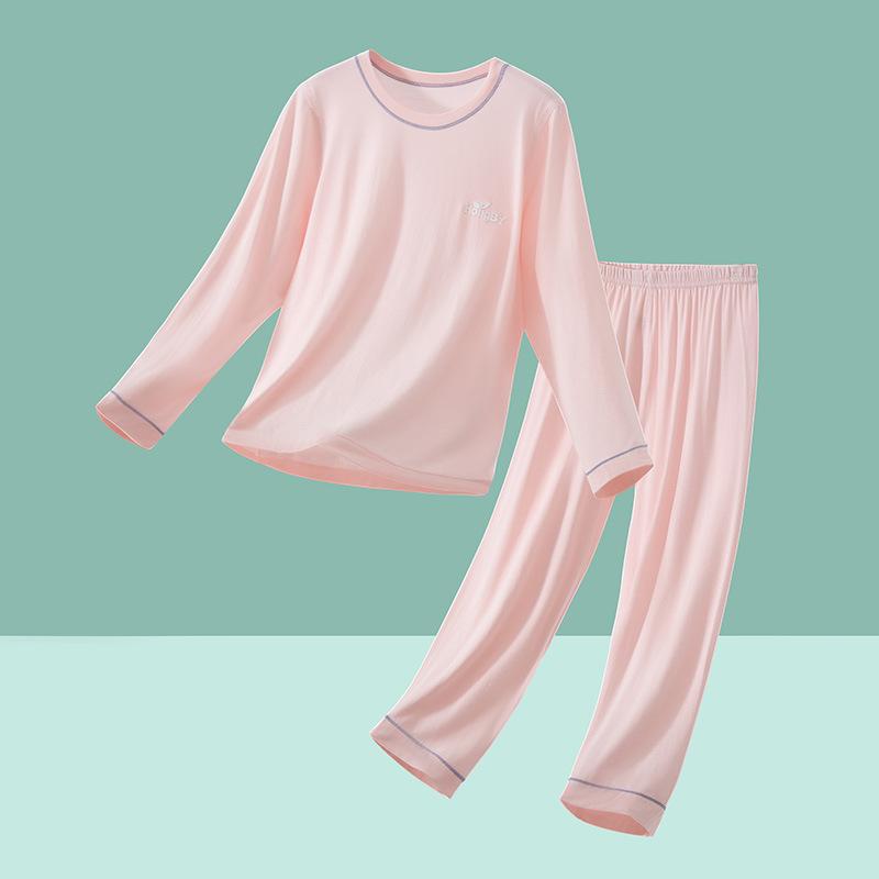 Children's pajamas Modal boys long-sleeved trousers summer middle and older children's loungewear parent-child suit girls' air-conditioned clothing