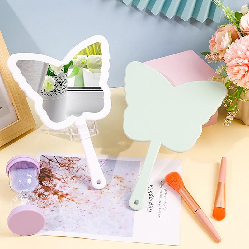 1PCS Portable Butterfly Shaped Makeup Mirror Handheld Mirror Eyelash Extension Mirrors Salon Mirrors Makeup