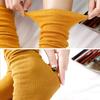 1 Pair Women Socks Solid Color Sweat-absorbent Autumn Winter Japanese Style Good Elasticity Leg Warmers for Daily Wear