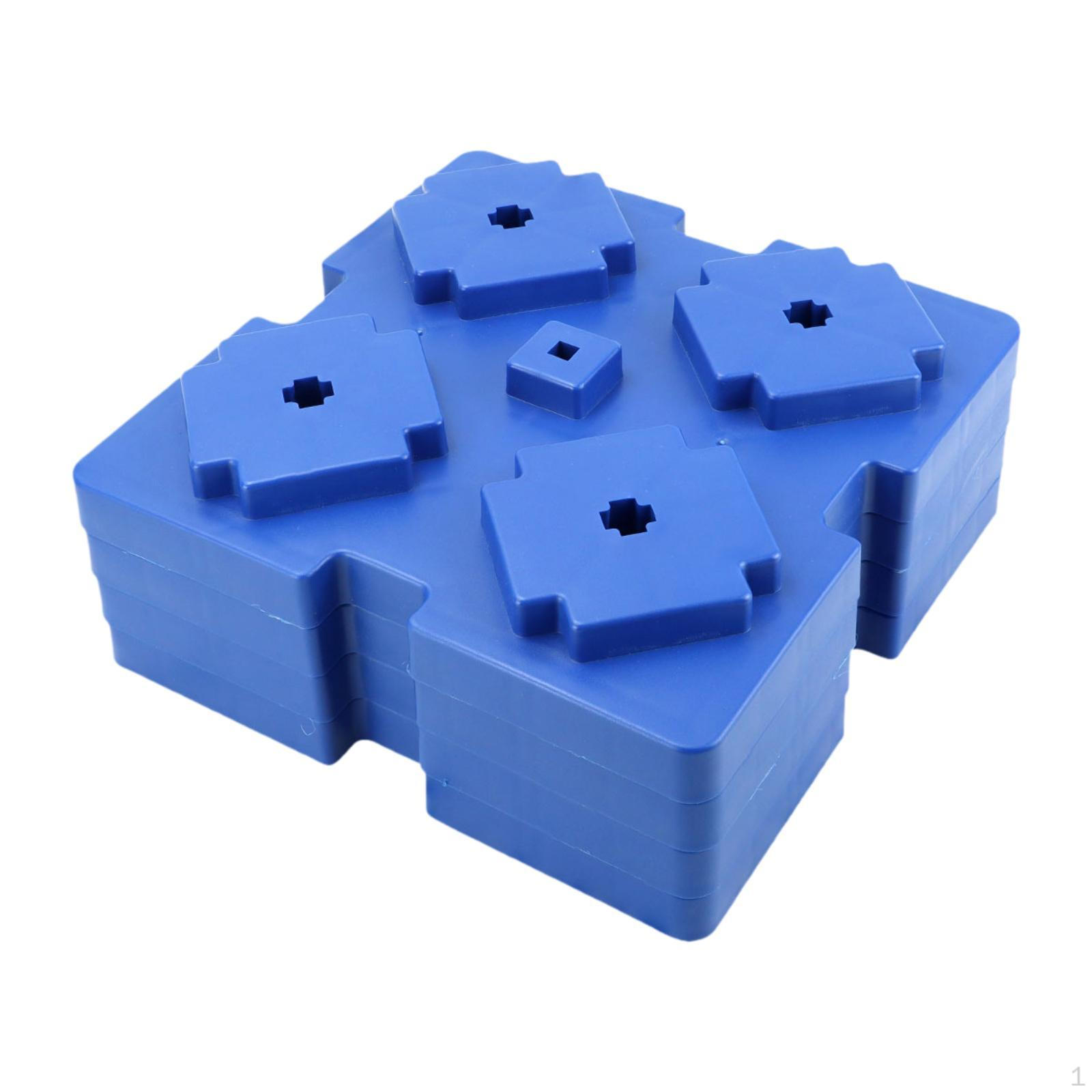 4x RV Leveling Blocks Interlocking Nested Chocks Trailer, Levelers Heavy Duty for Travel Trailer