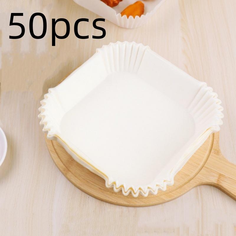 Air Fryer Paper Liner Disposable Oilproof Nonstick Baking Papers Round Square Food Grade Parchment Kitchen Party Cooking Supply