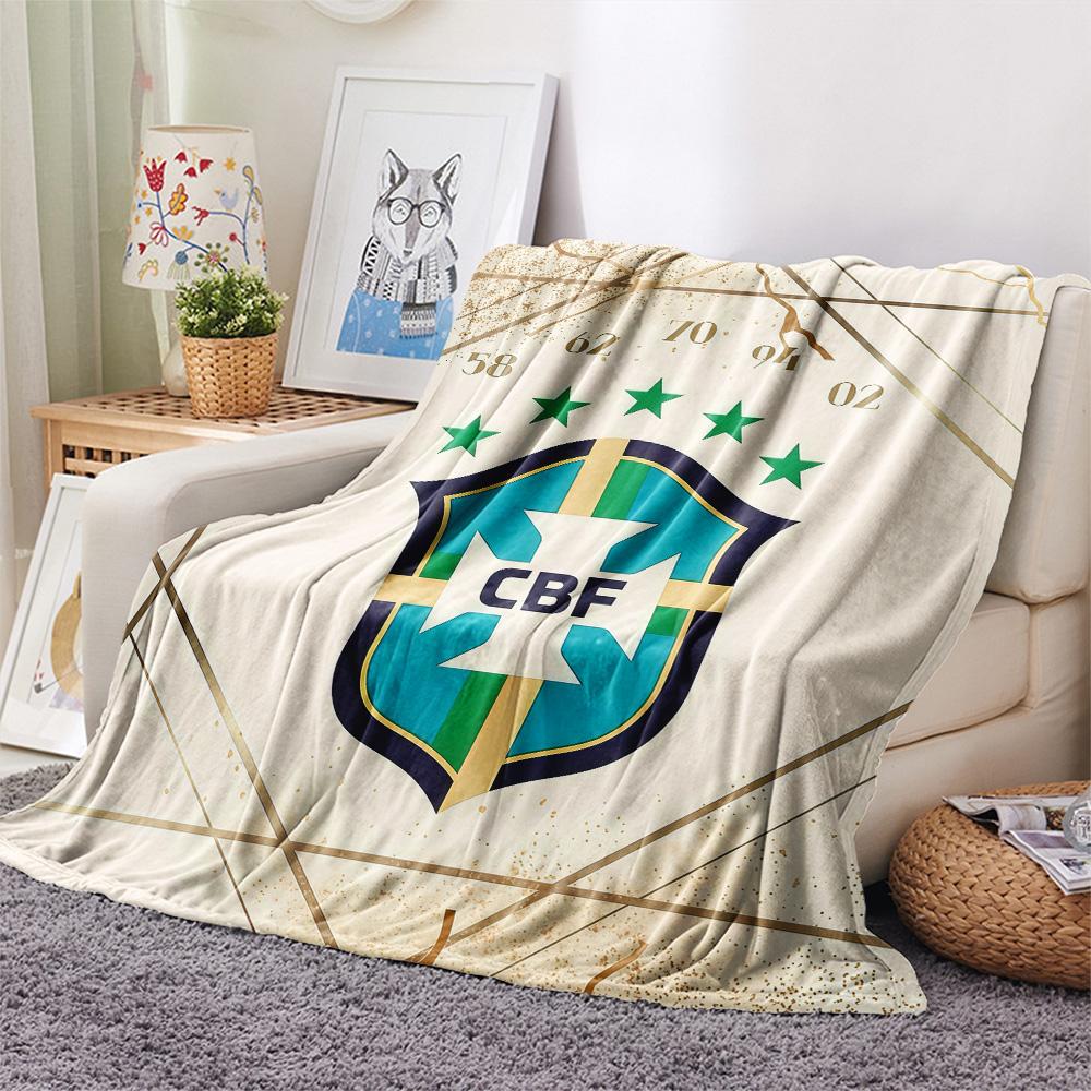 Brazil National Football Team2 Flannel Blanket, High quality Comfortable for All Seasons, Home Decor, Warmth and Comfort