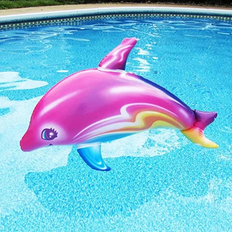 Inflatable Dolphin Shark Children's Pool Party Toy Colorful Dolphin Floating Water Beach Sports Children's Gift Inflatable Toy