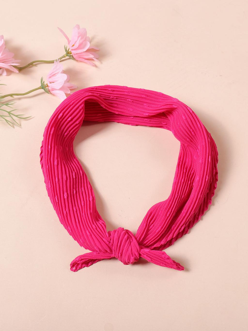 

Fashion Floral Wool Ball Square Scarf With Print For Women Autumn Winter Accessory рожевий червоний колір