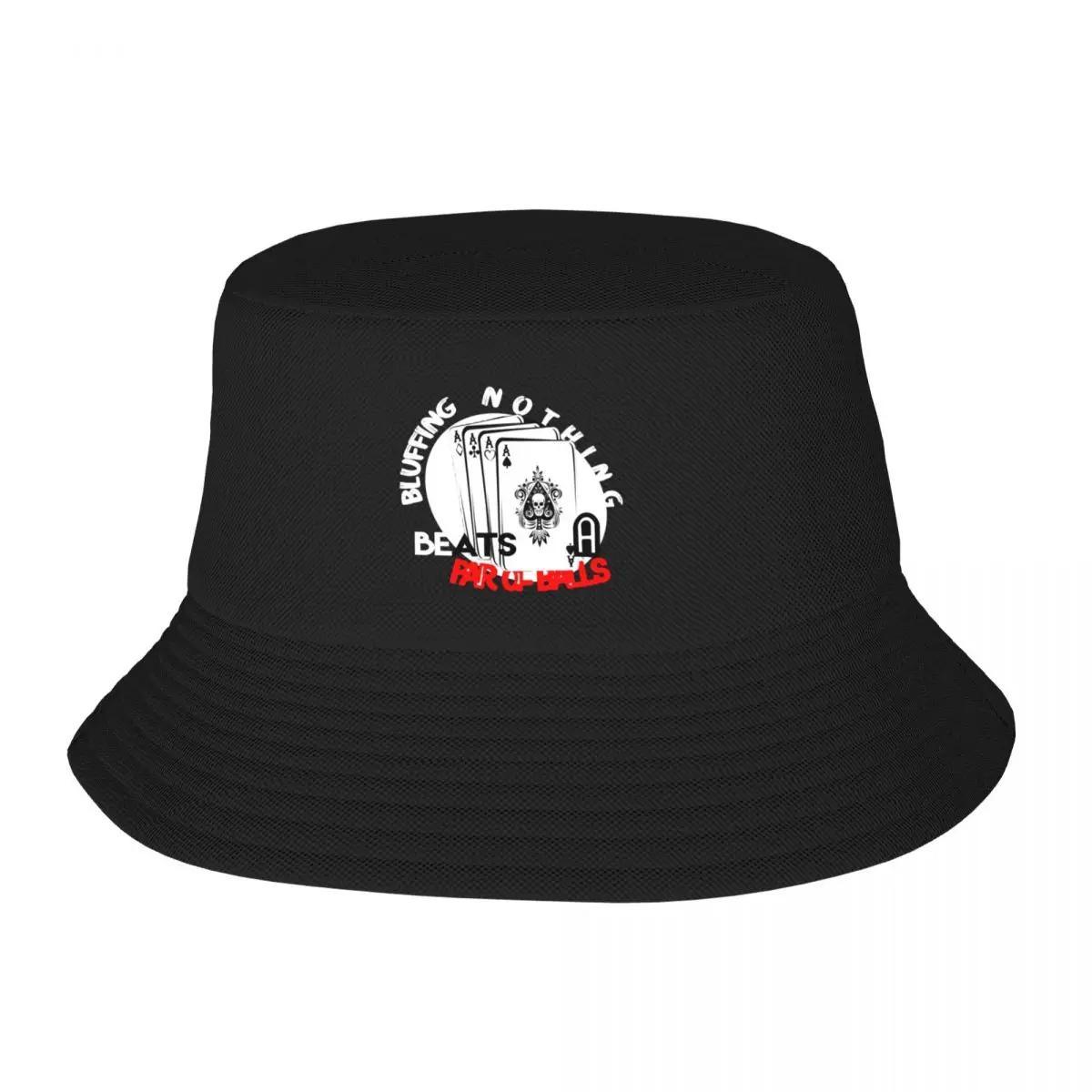 New Bluffing Nothing A Pair Of Balls Bucket Hat Funny Hat Mountaineering Unisex Luxury Brand Womens
