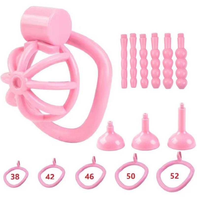 2026 Male Penis Chastity Cage Set Small Chastity Cage 5 Cock Rings With Urethral Sound Plug Penis Bondage Slave Man Sex Toy