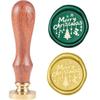 1pc Wax Seal Stamp Set Sealing Wax Stamp Solid Brass Head Wood Handle Retro Brass Stamp Kit Removable for Envelopes Invitations Gift Card Word