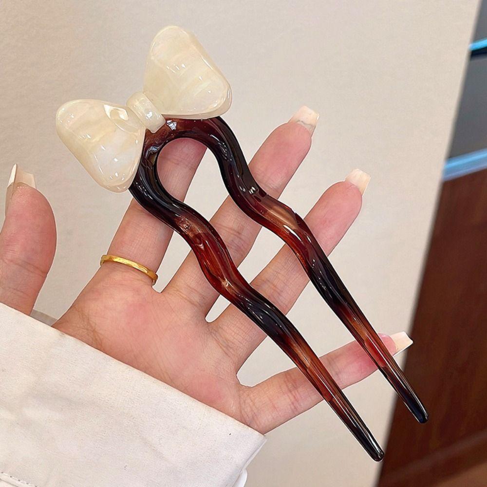 

Wavy U-Shaped Hair Clip Simple Elegant Hair Fork New Hairpin 01