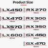 3D ABS Logo For Lexus GX470 LX570 LX600 RX350 RX300 Emblem Number Letters Sticker Car Trunk Badge Adhesive Decal AccessoriesDX7