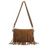 Vintage Tassel Crossbody Bags  Women's Versatile Shoulder Bag Boho Style Fringe Square Purse Ladies Handbags For Gift
