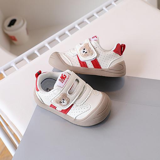 

2025 весна и осень новые студенты нескользящая мягкая подошва детская обувь мужская и женская дышащая функция обувь для малышей нескользящая детская обувь 16-20 size whole box shot 50 pairs красный