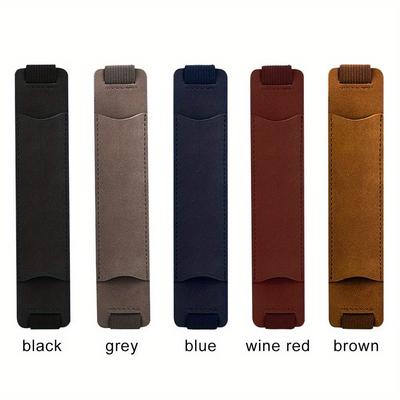 PU-Leder Stifttaschen Tragbares Stifteetui Gummiband Stifthülle Beutel Fineliner Halter Schulbürobedarf Handgefertigtes Geschenk