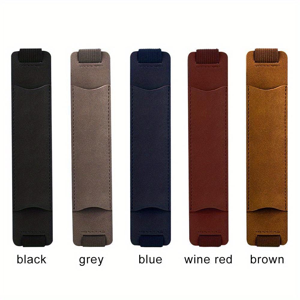 PU Leather Pen Bags Portable Pen Case Elastic Band Pen Sleeve Pouch Pointpen Holder School Office Supplies Handcrafted Gift