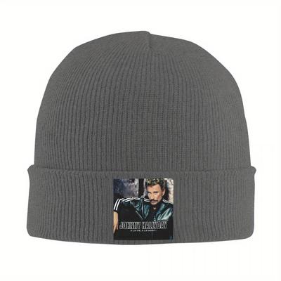 Johnny Hallyday Warm Knitted Cap Fashion Bonnet Hat Autumn Winter Outdoor Beanies Hats for Unisex Adult