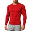 Men's Compression Long Sleeve Shirt Athletic Training Top Quick Dry Breathable High Stretch Base Layer for Running Basketball