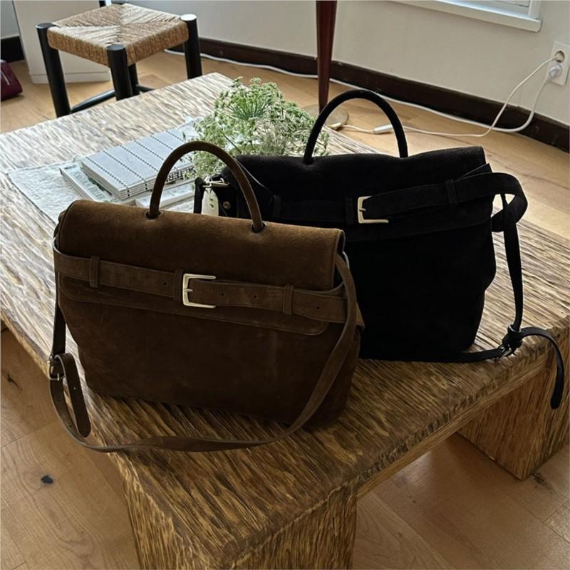 Retro Belt Buckle Shoulder Bag Women Fashion Casual Commuting Niche Design Handbag Ladies Portable Versatile Flip Tote Bag 2025