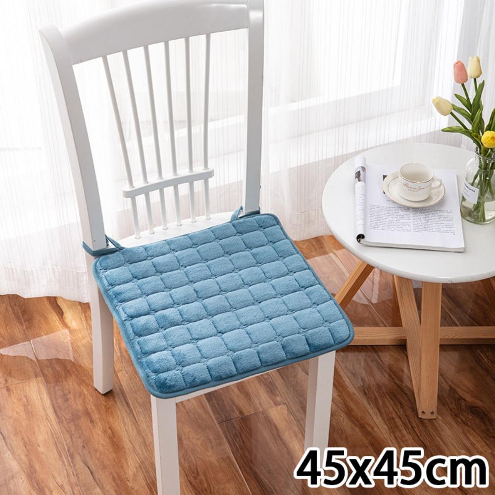 Durable 45x45cm Seat Cushion Flannel Non Slip Car Seat Pad Square Plus Velvet Student Chair Pad Office Home Decor