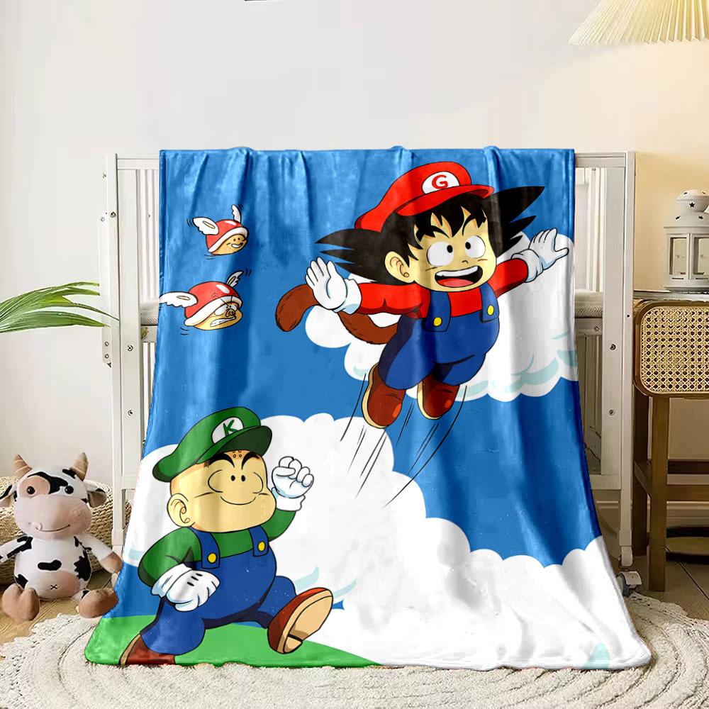 Characters in colorful outfits inspired by Mario, flying above the clouds. for all seasons blanket lunch break throw gift 80cm x 120cm