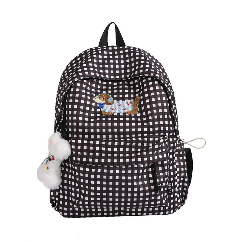Schultasche Schultasche Mädchen Nische Japanisch Ins Karomuster Niedlicher Rucksack Klein Frisch Mittelschule College-Student Vielseitiger Rucksack
