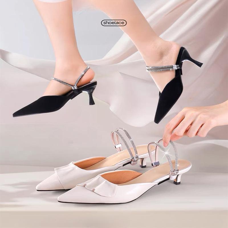 1Pair High Heels, Shoelaces, Anti-drop Artifacts, No Installation Straps, Fixed Sandals, Anti-drop Heels, Slippers, Lazy Shoelaces