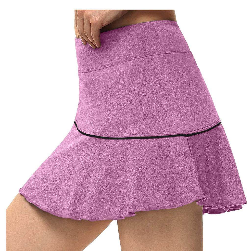 Women's Stripe Knitting High Waist Tight Fitting Hip Lift Yoga Short Skirt