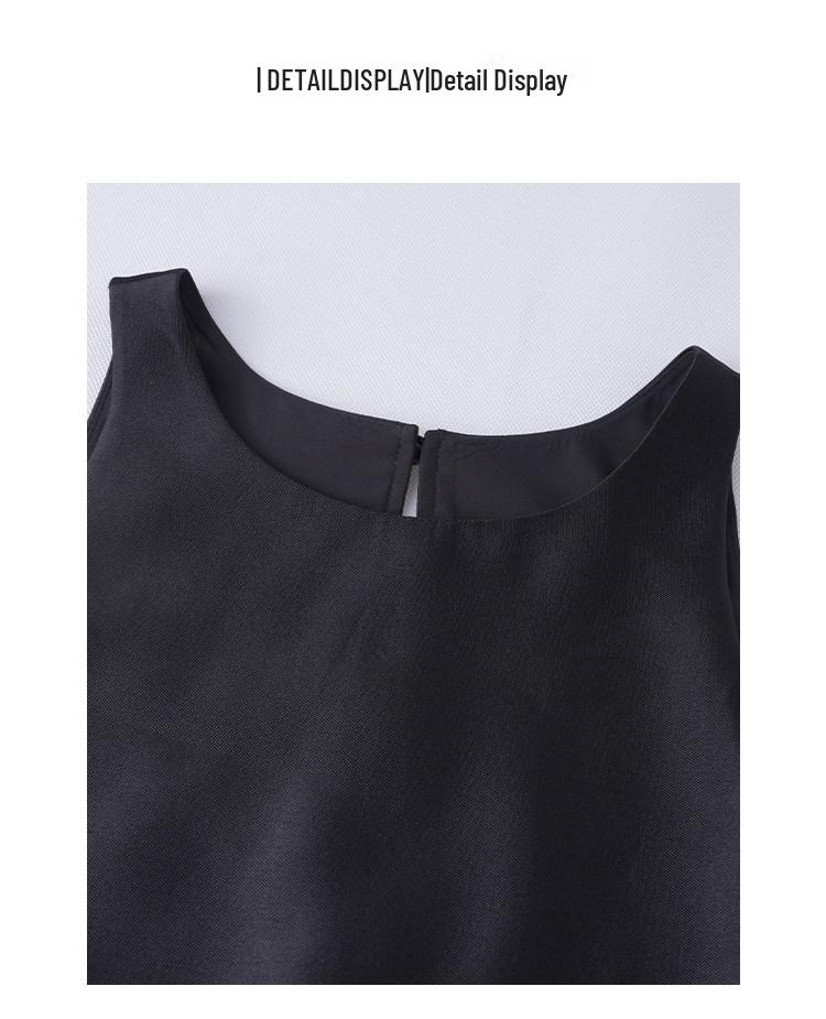 Damen Vorverkauf Ärmelloses Schwarzes Sommerkleid - Schlankmachendes und Stilvolles Design