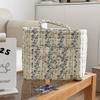 Floral Fabric Storage Basket With Foldable Handle For Home Organization And Gift Use