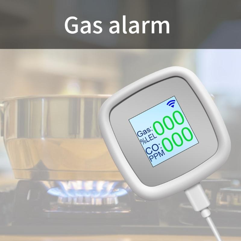 WiFi Gas Detector Easy to Operate Household Natural Gas Methane Gas Leak Detector Digital LPG Detector for Home
