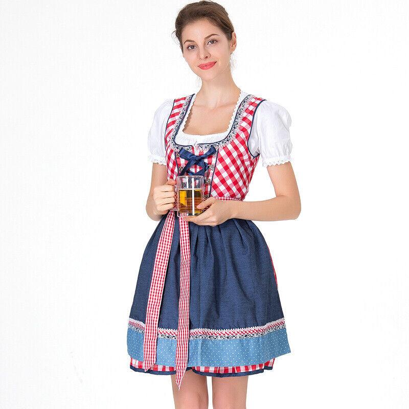 Oktoberfest Plain Dress Costume For Women Featuring Charming Vintage Style Design