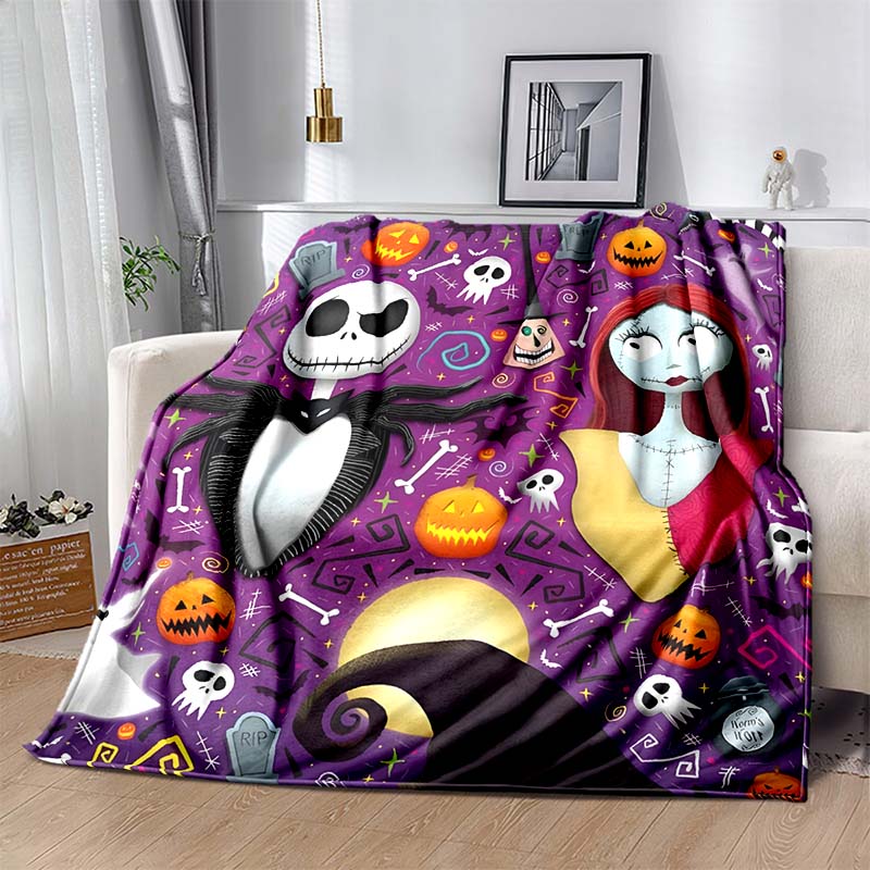 

6 Sizes The Nightmare Before Christmas Custom Blanket Fluffy Children and Adults Sofa Plush Bedspread Throw Blanket for Sofa Bed 75x90cm
