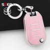 Tpu Car Flip Key Case Cover For Peugeot 208 308 408 508 2008 3008 4008 5008 For Citroen C3 C4 Cactus C6 C8 Protector Keychain