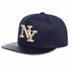 Metal Letter Leather Brim Hip Hop Hat Men and Women Baseball Cap Fashionable Flat Top Caps Casual Hats