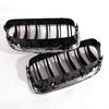 AAAOT1 Silver Chrome Frame Double Slat Kindey Grille Front M Color  Racing Grill For BMW 5 Series F10 F11 520i 535i 530i 540i 2010-2017