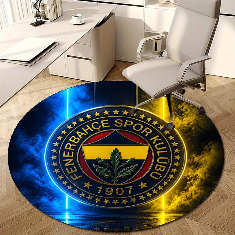Personalized Fenerbahçe Spor Kulübü Round Chair Office Rug - Perfect for Mat, Office Chair & More - Ideal Gift for Birthdays and Holidays