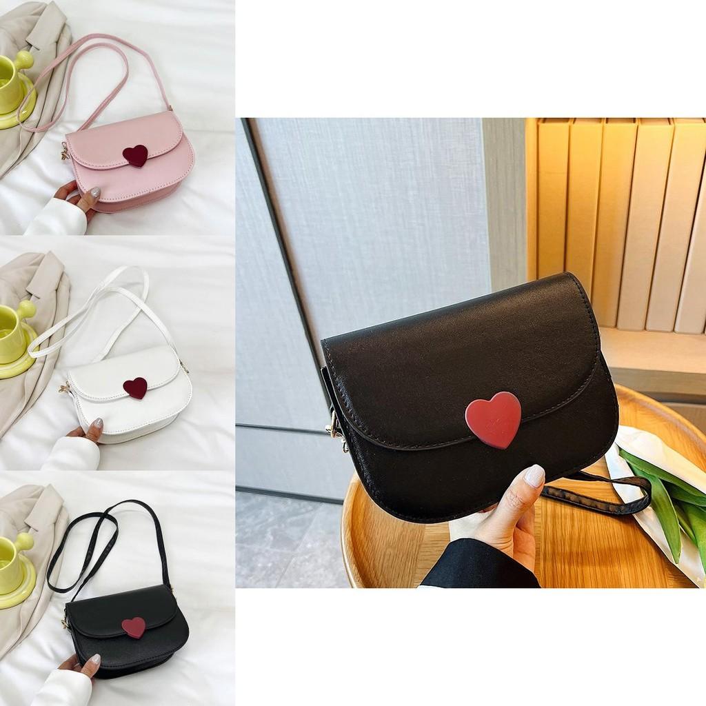 Trendy Black White Pink Casual Simple Shoulder Bag Stylish Saddle Bag For Women