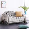 Nordic Style Woven Throw Blanket Sofa Couch Cover Decorative Geometric Stripe All Season Use