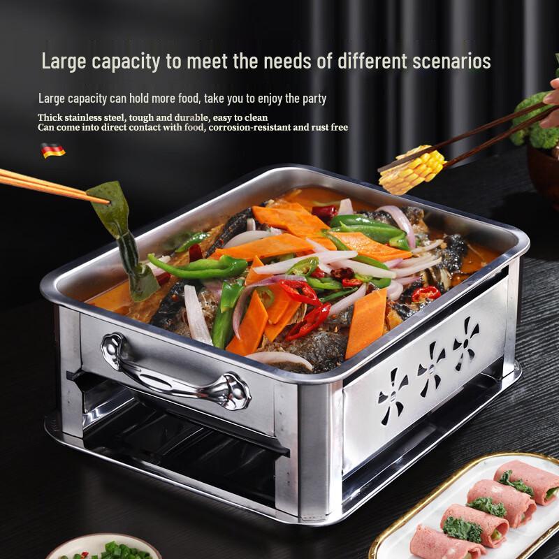 OEING Stainless Steel Grilled Fish Alcohol Stove