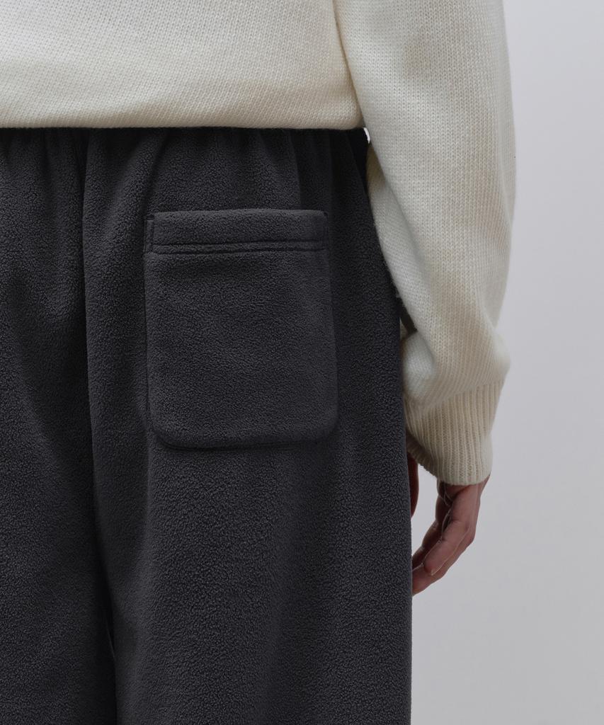 MUSINSA STANDARD Polar Fleece One-Tuck Wide Lounge Sweatpants [Dark Gray]
