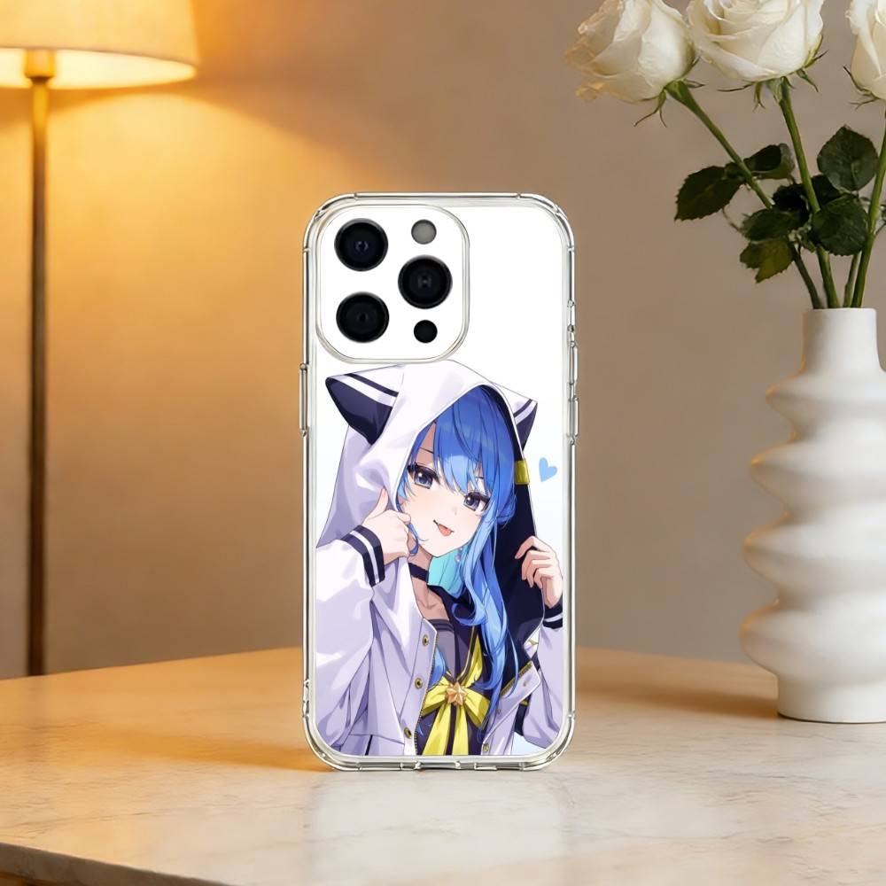 H-Hoshimachi Suisei Phone Case For iPhone 17 16 15 14 13 12 11 Mini Pro Max Plus Transparent Cover