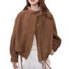 Women's Winter 2025 Korean-Style Suede Jacket - Plush, Thick, and Loose Fit